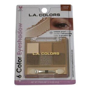 L.A. Colors Haute 6 Color Eyeshadow Palette Crease Proof New